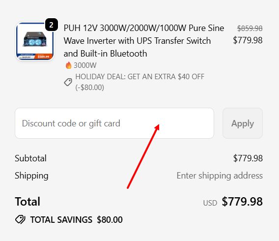 “How to apply a Renogy promo code”